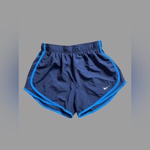 Nike Women’s Navy Athletic Shorts with Royal Blue Trim